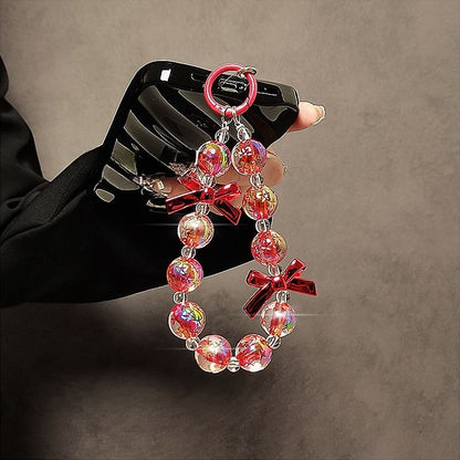 Bow Strap Faux Crystal Phone