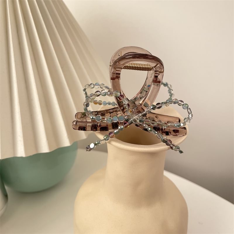 Acrylic Beaded Hair Claw Bow