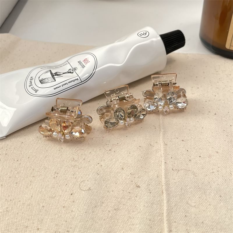 Rhinestone Claw Acrylic Hair Faux Pearl
