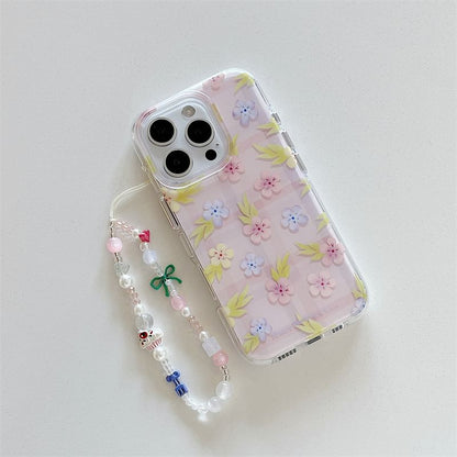 Set / Phone Floral Strap Case