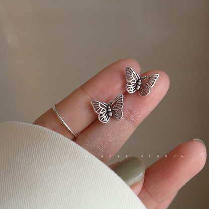 S925 Stud Butterfly Silver Sterling Earring