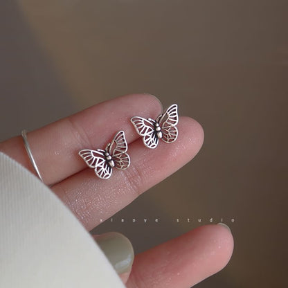 S925 Stud Butterfly Silver Sterling Earring