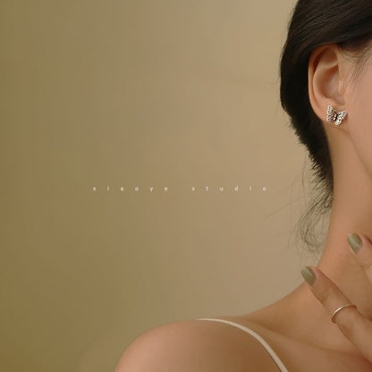 S925 Stud Butterfly Silver Sterling Earring