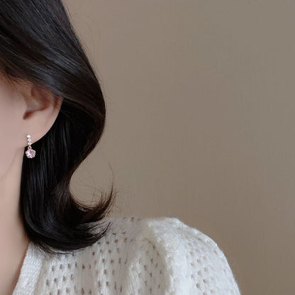 Alloy Star Rhinestone Earring Dangle