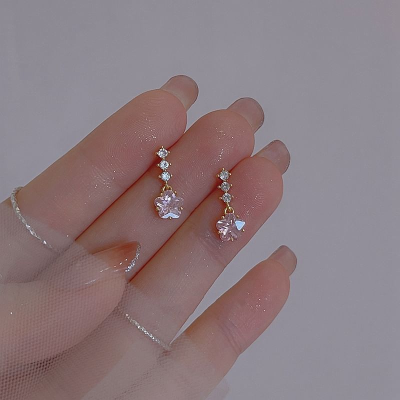 Alloy Star Rhinestone Earring Dangle