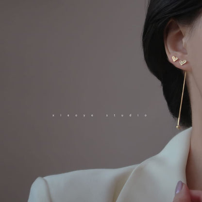 Dangle Heart Earring Alloy