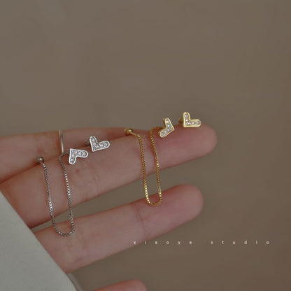Dangle Heart Earring Alloy