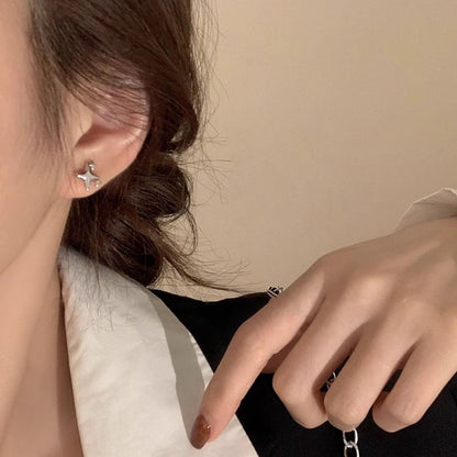 Star Stud Earring Alloy Asymmetrical