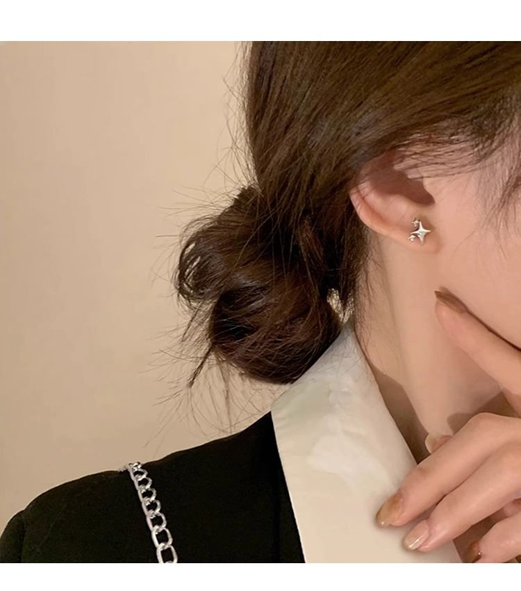 Star Stud Earring Alloy Asymmetrical