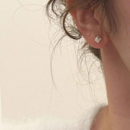 Earring Barbell Faux Alloy Pearl