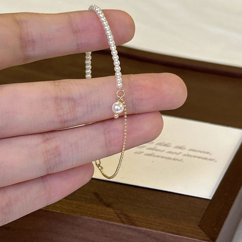 Bracelet Pearl Faux Alloy