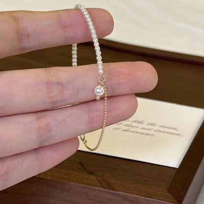 Bracelet Pearl Faux Alloy