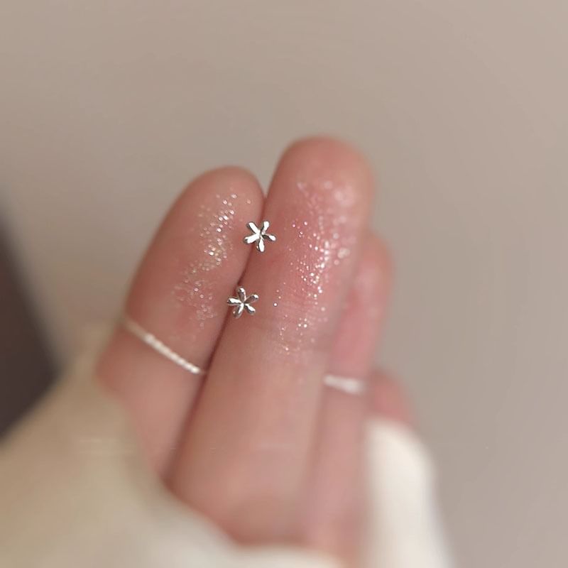 Earring Floral Stud Alloy