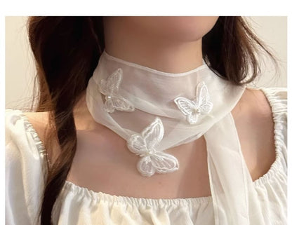 Scarf Applique Butterfly Mesh