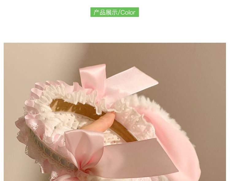 Bow Bunny Ruffle Headband Ear