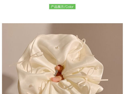 Plain Bow Satin Scrunchie
