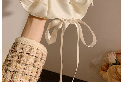 Plain Bow Satin Scrunchie