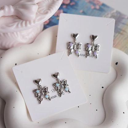 Earring Clip-On / Drop Butterfly