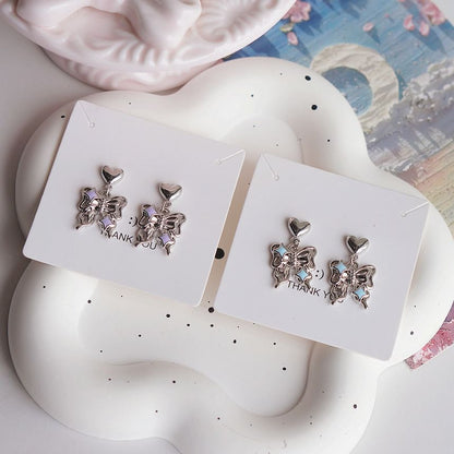Earring Clip-On / Drop Butterfly