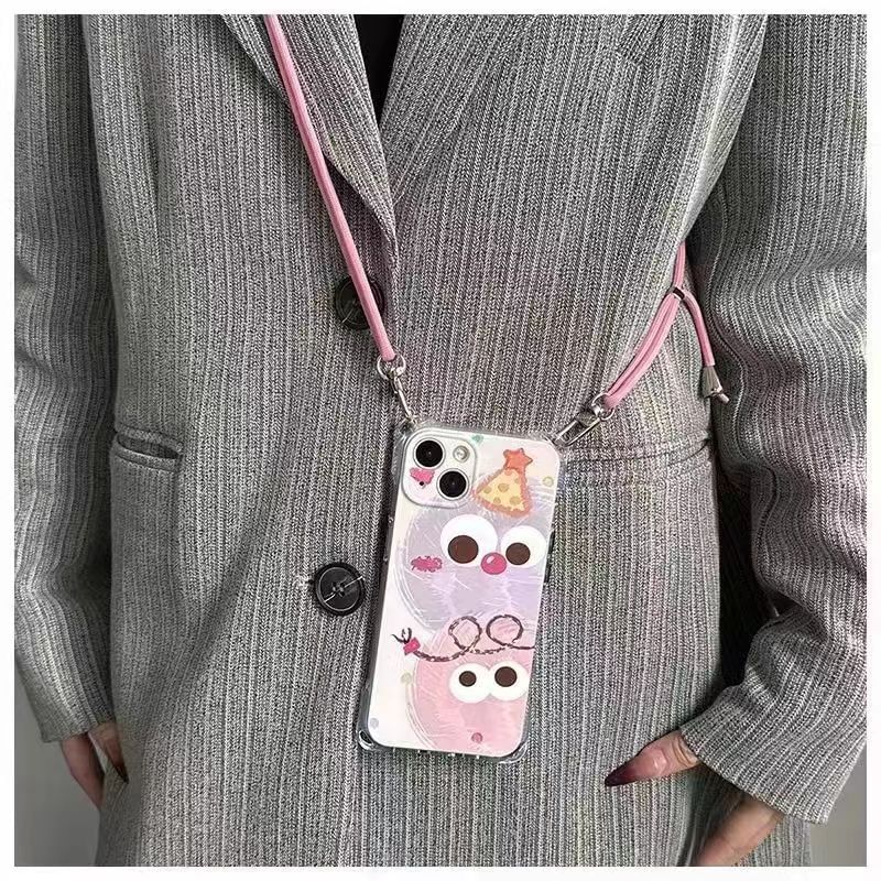 Cartoon Case Phone Set Lanyard /