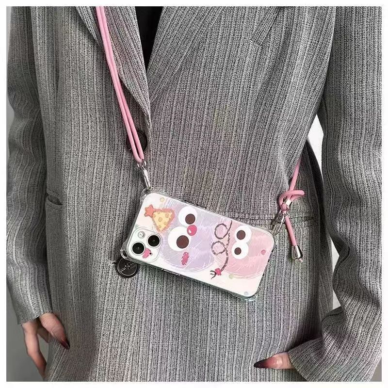 Cartoon Case Phone Set Lanyard /