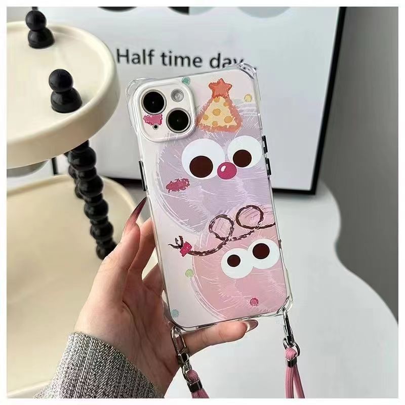 Cartoon Case Phone Set Lanyard /