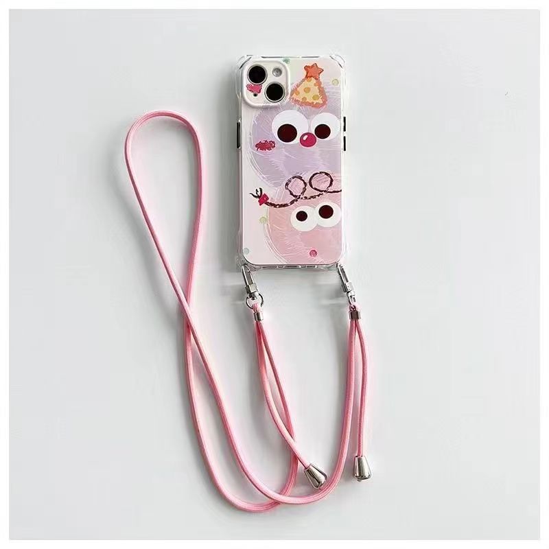 Cartoon Case Phone Set Lanyard /