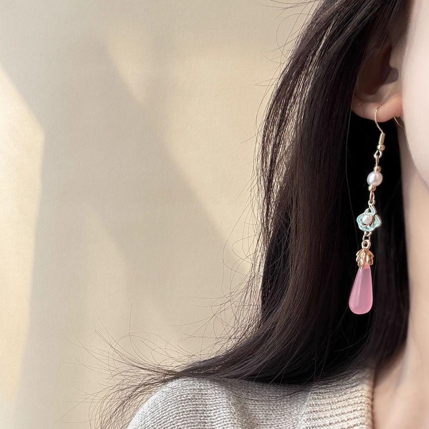 Earring Dangle Pearl Faux