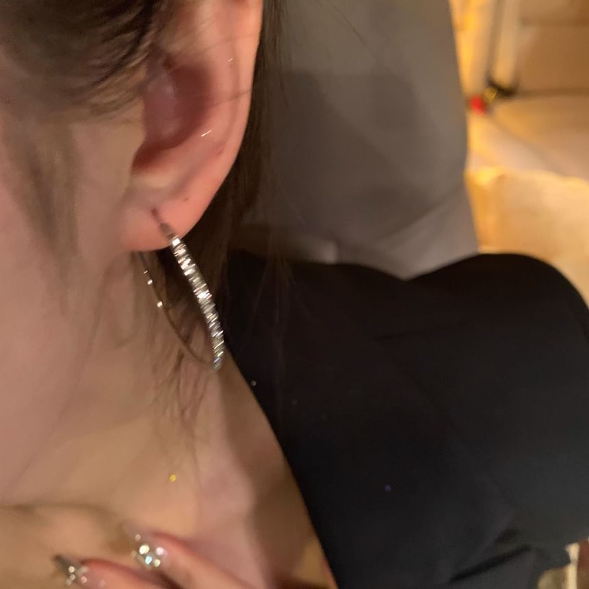 Hoop Earring Rhinestone