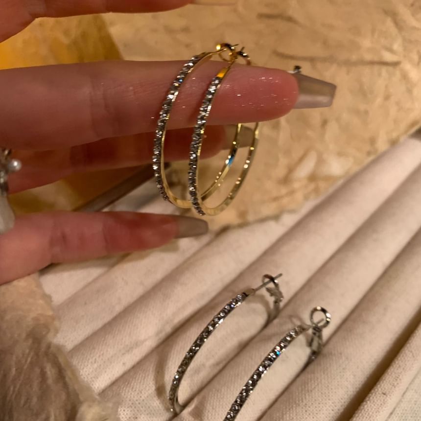 Hoop Earring Rhinestone