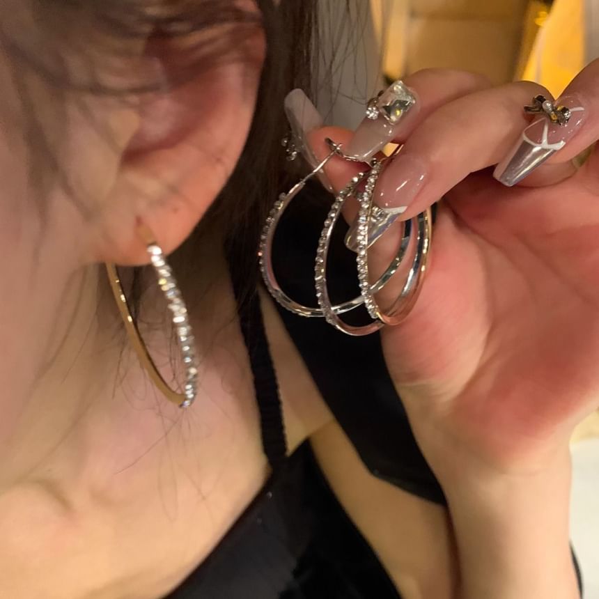 Hoop Earring Rhinestone