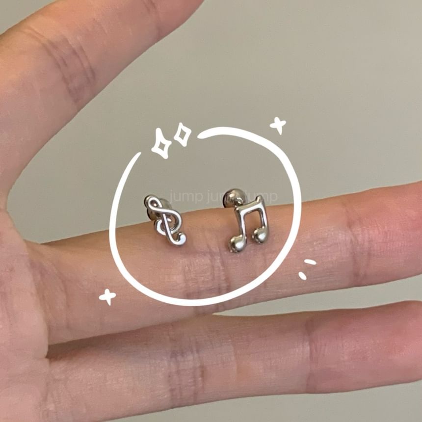 Note Earring Stud Music