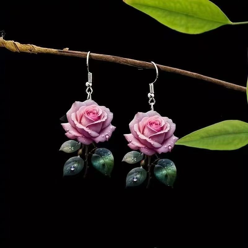 Earring Dangle Flower
