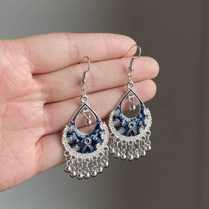 Alloy Fringed Chandelier Earring
