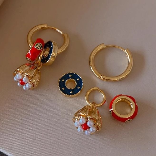 Drop Alloy Earring Lotus