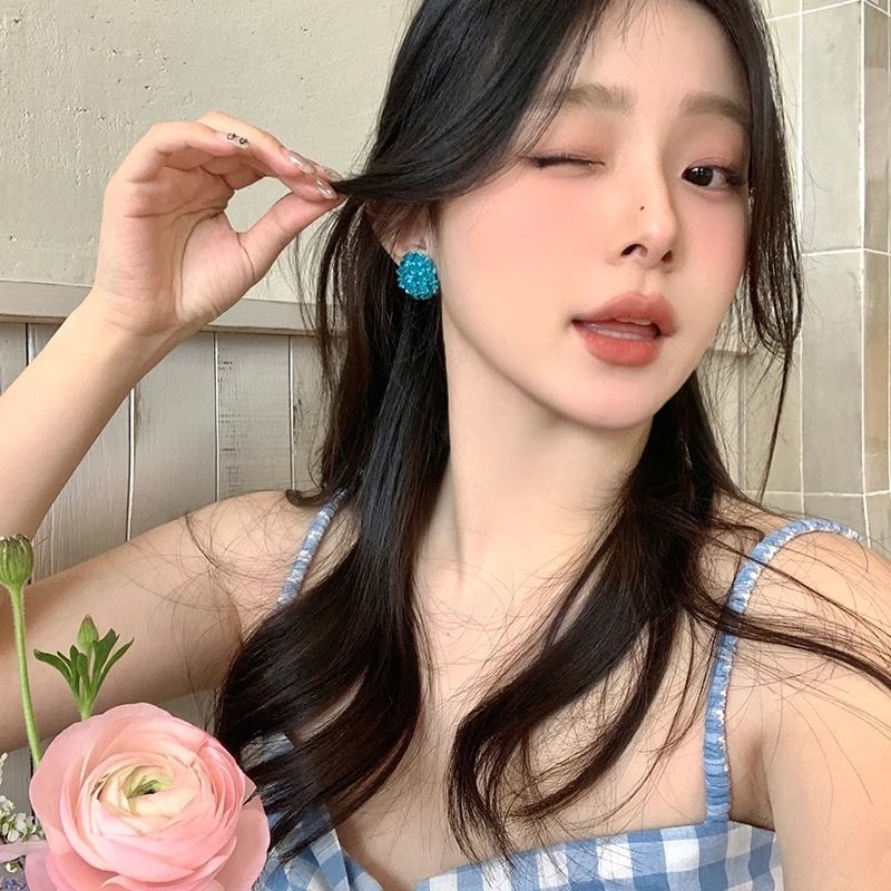 Earring Rhinestone Alloy Stud