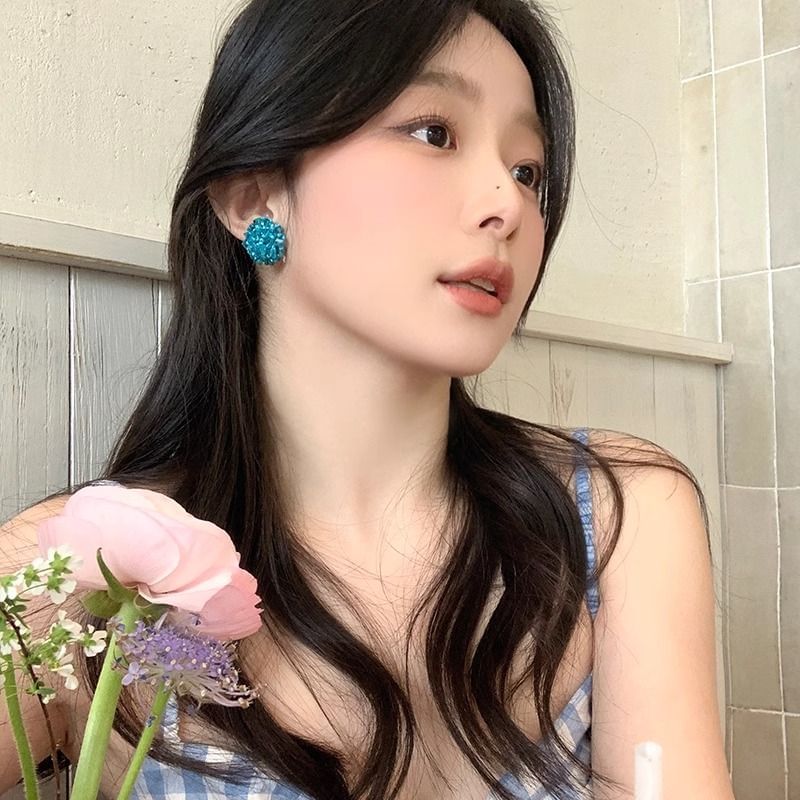Earring Rhinestone Alloy Stud