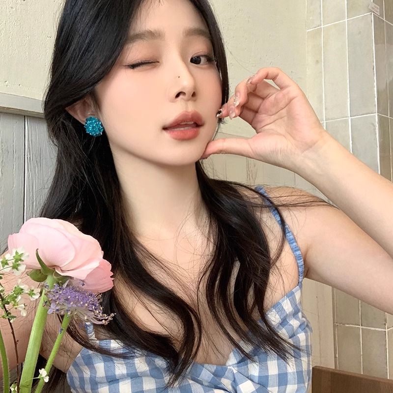 Earring Rhinestone Alloy Stud