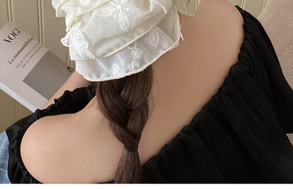 Embroidered Butterfly Scrunchie