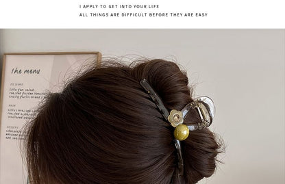 Claw Pearl Faux Acrylic Flower Hair