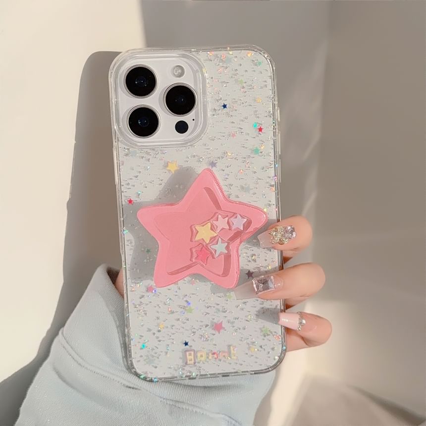 Case Glitter Star Phone