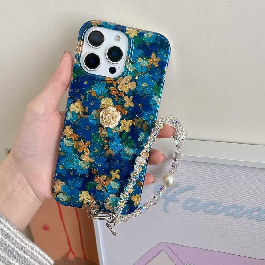 / Phone Strap Floral Case Set