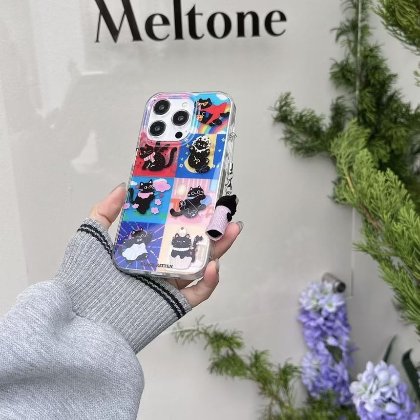 / Case Set Phone Cat Charm