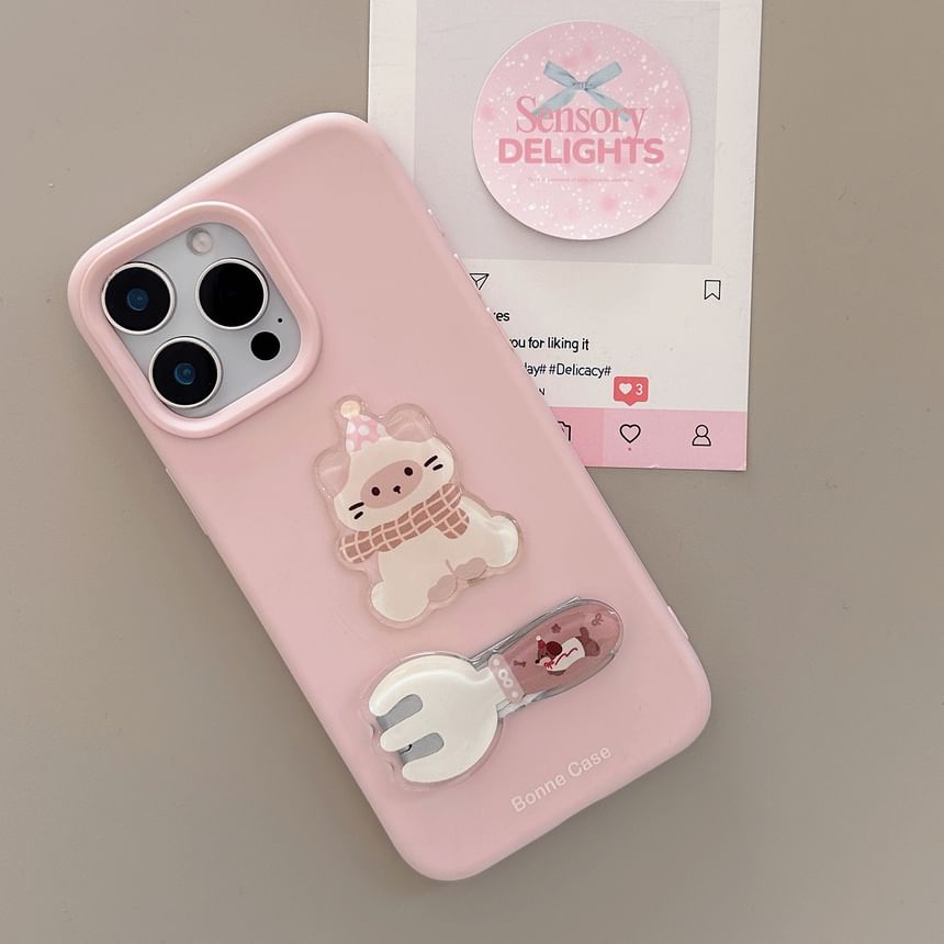 Stand Fork / Case Set Cat Phone