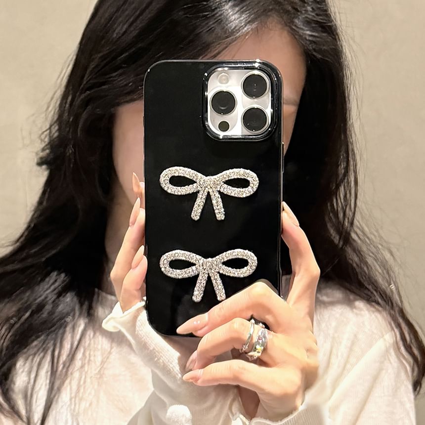 Bow Phone Case Rhinestone