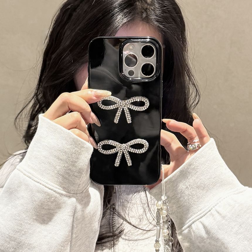 Bow Phone Case Rhinestone