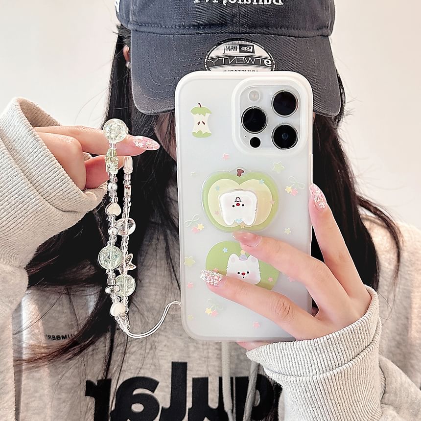 Set Strap Rotatable Adhesive Case Phone / Apple Dog Decoration