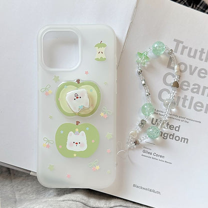 Set Strap Rotatable Adhesive Case Phone / Apple Dog Decoration