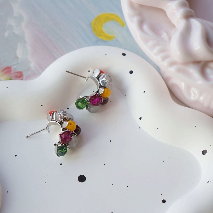 Earring Bead Stud Silver Sterling 925