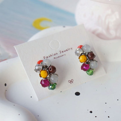Earring Bead Stud Silver Sterling 925